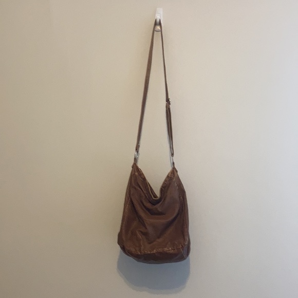 Brown faux leather bag - Picture 2 of 5